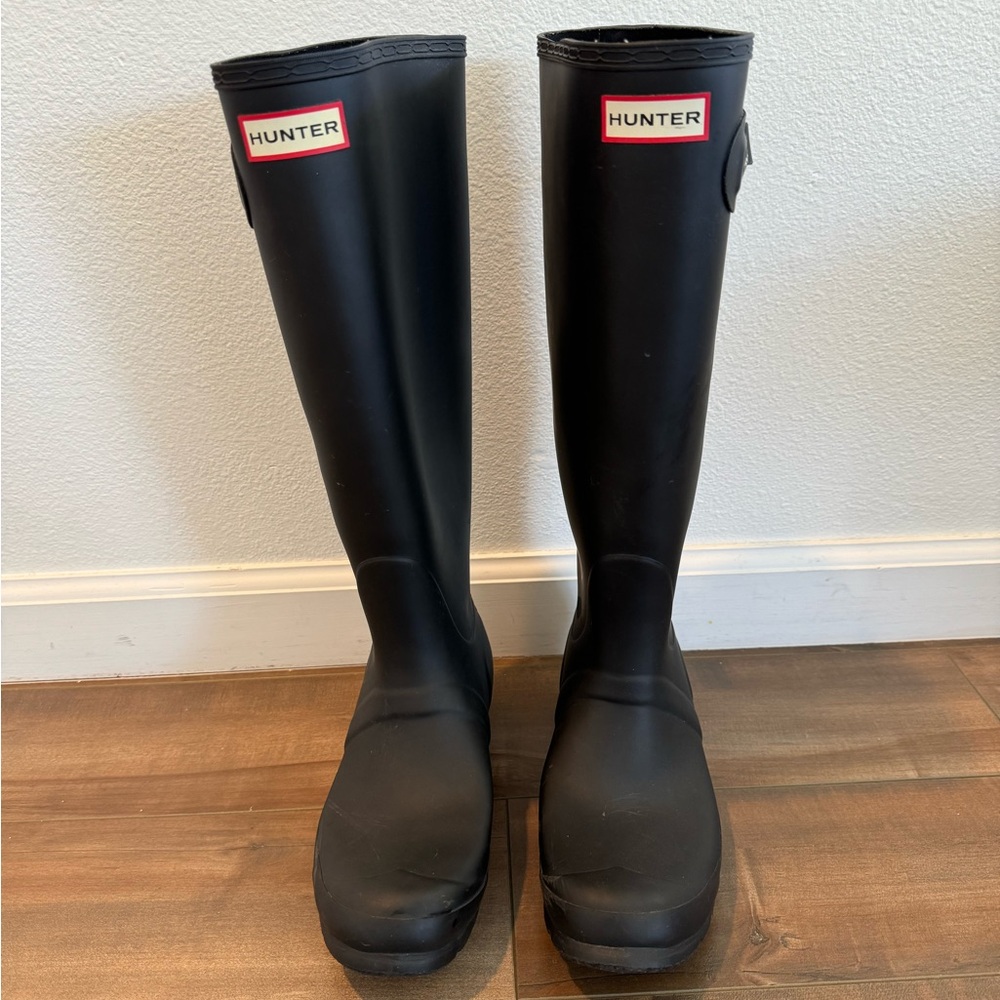 Hunter welly rain boots - black - size 8 US / (size 39 EU / size 6 UK)